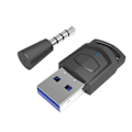Pikkukuva 1 / 5: Langaton Bluetooth-yhteensopiva lähetin 3,5 mm mikrofonin ääniadapterilla kuulokkeiden vastaanottimelle PS5:lle ja PC:lle