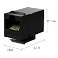 Miniatyrbilde 3 av 5: 25 stk RJ45 Kobling Cat6 Jacker Inline Kobling Hunn til Hunn Innlegg Kobling