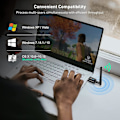Miniatyrbilde 4 av 4: USB Wifi Bluetooth-adapter, 600 Mbps Dobbeltbånd 2.4/5 GHz 2 i 1 Wifi Bluetooth 4.2 Adapter Trådløst nettverk Ekstern mottaker