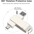 Miniatyrbild 3 av 4: USB C Flash Drive: OTG USB 3.0 + USB C Flash Drive 2 i 1, Hög Hastighet Minne Sticka Typ C Metall 2TB