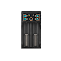 Miniatyrbillede 3 af 5: 1 stk. 2-slot Li-Ion batterioplader + 6 stk. 3,7V 18650 9800MAh batteri til genopladeligt batteri 18650