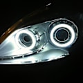 Miniatyrbillede 4 af 5: 2024 2 stk/sæt Cob Led Angel Eyes Bil Køretøjsringe Forlygte Pære Lampe