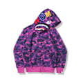 Miniatyrbilde 1 av 4: Bape Hoodie Shark Outh Ape Camouflage Print Full Zip Bomullsjakke red M