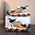 Miniatyrbild 2 av 4: Trendiga bekväma sportsandaler för pojkar, andningsbara lätta halkfria sandaler för utomhusaktiviteter Black Orange 28/Inner length 17.7cm