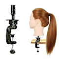 Miniatyrbillede 1 af 5: Langt Hår Træningshoved Model Frisør Stativ Dummy Øvelse Mannequin
