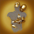Miniatyrbild 3 av 4: Kärlekshjärta Grå - 3D Konst Vägg Metallfigur Skulptur Par Hängande Målning För Hemqxuan 40*40cm Silver Fd29