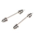 Miniatyrbillede 2 af 4: 2 stk. Charms Multicolor Engelvinger Skjold Lige Barbell Brystvorte Ring