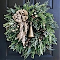 Miniatyrbillede 2 af 5: Julekrans med julefyrrekogle fyrrenåle glædelig jul guirlander dekorationer ornamenter jul nytår 2022 Navidad