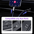 Pikkukuva 4 / 5: ##/Punottu Nylon USB C ja Lightning - 3,5 mm:n Jack-äänisovitin Aux-johto##/