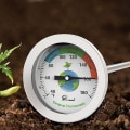 Miniatyrbilde 2 av 4: Komposttermometer - Rustfritt stål skive termometer for hjem og hage kompost - 54mm dia C og F skive, 500mm temperatursonde Cisea kompost