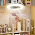 Miniatyrbilde 4 av 5: Takvifte med lys, lav profil, innebygd lys, taklampe med vifte, skjult elektrisk vifte, leveres med fjernkontroll og intelligent styring