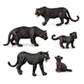 Miniatyrbild 1 av 5: 5 st Svarta Pantern Plyschleksak Figurmodell Skogsdjurfigurer Leksak Leopard Vilda Djur Simulering Djurmodeller
