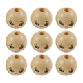 Pikkukuva 1 / 5: Maalatut Puuhelmet, Kasvovälihelmet, Pyöreät Puuhelmet, Sopii Rannekkeille, Kaulakorujen Valmistukseen, 100KPL, 18mm