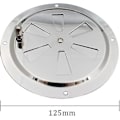 Miniatyrbillede 3 af 4: 2 stk. Cirkelformede Ventilationsgitter, Justerbar Ventil, Rustfrit Stål Ventil, 125mm