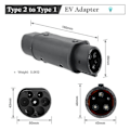 Pikkukuva 5 / 5: SAE-sovitin IEC 62196 tyyppi 2 - J1772 tyyppi 1 sähköajoneuvojen lataukseen