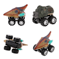 Miniatyrbild 3 av 5: 2 stycken barnvagnar dinosauriefigurer Jurassic leksaksmodeller