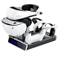 Pikkukuva 2 / 5: PS VR2 -ohjaimen lataustelakkakaapeli LED-valolla, VR-telakka lataustelakka-asema VR-kuulokkeilla