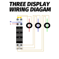 Miniatyrbillede 5 af 5: DIN-Skinnemonteret 3-Fase Amperemeter Mini Modulstrømmåler Målerindikator LED Digital Display Detektor Amperemeter