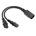 Pikkukuva 4 / 5: IEC320 C14 - 2 x C13 Naaras Y-tyypin Virtajohto 1 Sisään 2 Ulos 2500W 10A 250V LCD-näytön Virtajohdon Jatkojohto