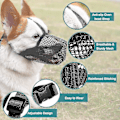 Miniatyrbillede 2 af 5: Hunde snude med justerbare stropper, bløde mesh-dækkede snuder til små, mellemstore og store hunde
