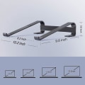 Miniatyrbillede 4 af 5: Laptop Stativ Til Skrivebord, Soqool Computer Stativ Forhøjelse Til Skrivebord, Ventileret Ergonomisk Aluminium Notebook Stativ Kompatibel Med Macbook Air Pro Dell Xps Hp 1
