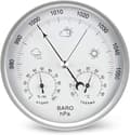 Väderstation analog 3 i 1 rostfritt stål ram barometer termometer hygrometer
