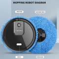 Miniatyrbild 5 av 5: Smart Robot Dammsugare Sopa Moppning Smart Mopp Robot Torr och Våt Mopp Fuktgivande Stark Sugkraft Robot-A