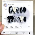 Miniatyrbild 3 av 5: DIY Mode Diamanthalsband Pärla 3D Handgjord Manikyr Temperament Slips Bär Falska Naglar Konst Patch Stickers Presenter Leksaker För Flickor