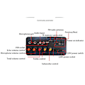 Miniatyrbild 5 av 5: 200w Digital Bluetooth Stereo Förstärkare Kort Subwoofer Mikrofon Karaoke Förstärkare För 8-12 Tum