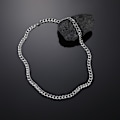 Pikkukuva 4 / 4: Miesten ruostumattomasta teräksestä valmistettu kaulakoru, solisluuketju, choker, asusteet, Kuubalainen ketju 8mm leveys 55cm
