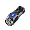 Miniatyrbillede 1 af 4: Treøjet Monster Mini Lommelygte - Genopladelig Lommelygte med Høj Lumen - Super Lysstærk 9000 Lumen LED Lommelygte - 5 Tilstande, 10 Timers Driftstid Sort