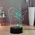 Miniatyrbillede 1 af 5: Sød Tinker Bell 3D Natlampe Til Børn/Drenges Fødselsdag