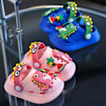 Miniatyrbilde 3 av 3: Trendy søte tegneserie dinosaur clogs for gutter, pustende lette sklisikre clogs for innendørs utendørs strand Blue 160 (Inner length about 15.5cm)