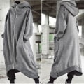 Pikkukuva 3 / 5: Unisex Pitkähihainen Huppari Nazgul Pitkä Takki Vetoketjullinen Fleeceulosteinen Pitkä Huppari 2XL