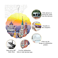 Miniatyrbilde 2 av 5: 8 Tommer Sublimeringsvindmølle Blanker Med Kule Spiralhale 3D Vindmølle DIY For Oppheng Tri
