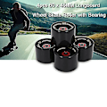 Miniatyrbillede 3 af 5: Strikate 4stk pr. sæt Longboard hjul 60mm store bløde hjul