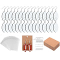 Miniatyrbillede 1 af 5: 60 stk Sublimerings-Ørehængs Blanks, Smykker Ørehæng Træ MDF Fodboldtrøje DIY Sublimerings-Ørehæng