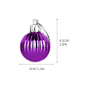 Miniatyrbillede 3 af 5: Julepynt 30mm Juletræskugle Hængende Hjem Fest Ornament Dekoration Lilla 24stk Udsalg