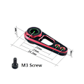 Miniatyrbillede 2 af 5: 2 stk Metal Dobbelt Hul 25t Servo Arm Servo Horn til 1/10 RC Bil Båd Futaba Savox Powerhd Axial Scx