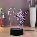 Miniatyrbillede 5 af 5: Sød Tinker Bell 3D Natlampe Til Børn/Drenges Fødselsdag