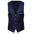 Miniatyrbild 1 av 5: Dropshipping Plus Size Formell Herrar Enfärgad Kostymväst Enknäppt Affärsväst Navy Blue