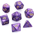 7-delt DND terning sett for Dungeons and Dragons, Purple Nebula Polyhedral Dice RPG Rollespill Brettspill D&D D20 D12 D10 D8 D6 D4
