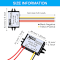 Miniatyrbild 2 av 5: AC-DC Strömkonverter AC 12V (10-28V) till DC 12V Spänningsomvandlare Modul Spänningsregulator AC till DC Spänningsomvandlare, IP68 Vattentät (3A)