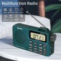 Pikkukuva 2 / 5: AM/FM-radio, Bluetooth-taskuradio bassokaiutin, tukee Micro-SD-korttia ja tallennusta, pitkä akun kesto