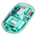 Miniatyrbilde 2 av 5: Bass Trådløs Bluetooth Mus 3-modus Transparent Mus 2.4g+bluetooth5.0 For Bærbar PC/nettbrett Grønn