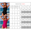 Miniatyrbillede 4 af 4: Dame flæse one-shoulder badedragt sexet stramt strandtøj sommer sort plus size XL