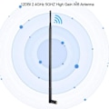 Miniatyrbillede 4 af 5: 12dbi Wifi-antenne, 2,4g/5g dobbeltbånds High Gain langtrækkende Wifi-antenne med Rpsma-stik til Wi