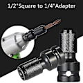 Miniatyrbild 4 av 5: 4 st Impact Adapter 1/2 Drive till 1/4 Hex Socket Adapter Snabbkoppling Chuck Konverterare för Ratsch