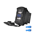 Miniatyrbillede 1 af 2: Bådtype modificeret bilbåd RV bådtype dobbelt USB biloplader med LED-lys voltmeter 4.2A Blue screen