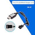 Pikkukuva 3 / 5: 7.4V 3.7V X2 Laturi Sm-4p Li-ion Akku Sähköinen Kauko-ohjattava Leluauto ja Vene USB-Datakaapeli H